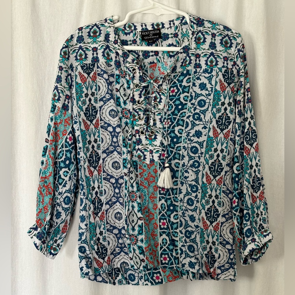 Tolani x Nicky Hilton Tunic Style lace up top for girls Nicky Hilton x Tolani